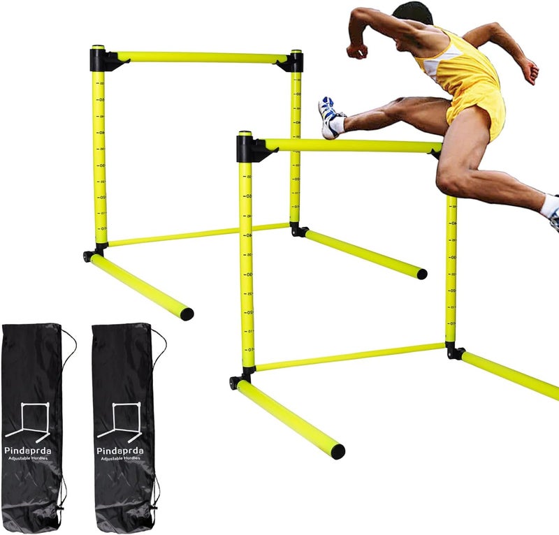 pindaprda Adjustable Hurdles with Carring Bags, Detachable Agility Training Equipment with Scale, Football Practice Hurdle, Indoor & Outdoor Jumping Speed Hurdles for Athletes, Soccer, Basketball - Image 1
